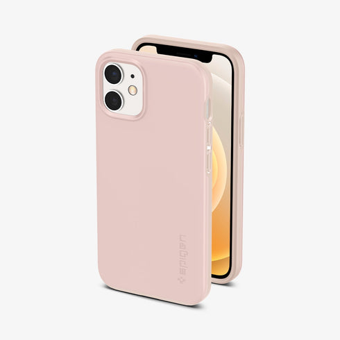ACS01612 - iPhone 12 Pro Max Case Thin Fit in black showing the back